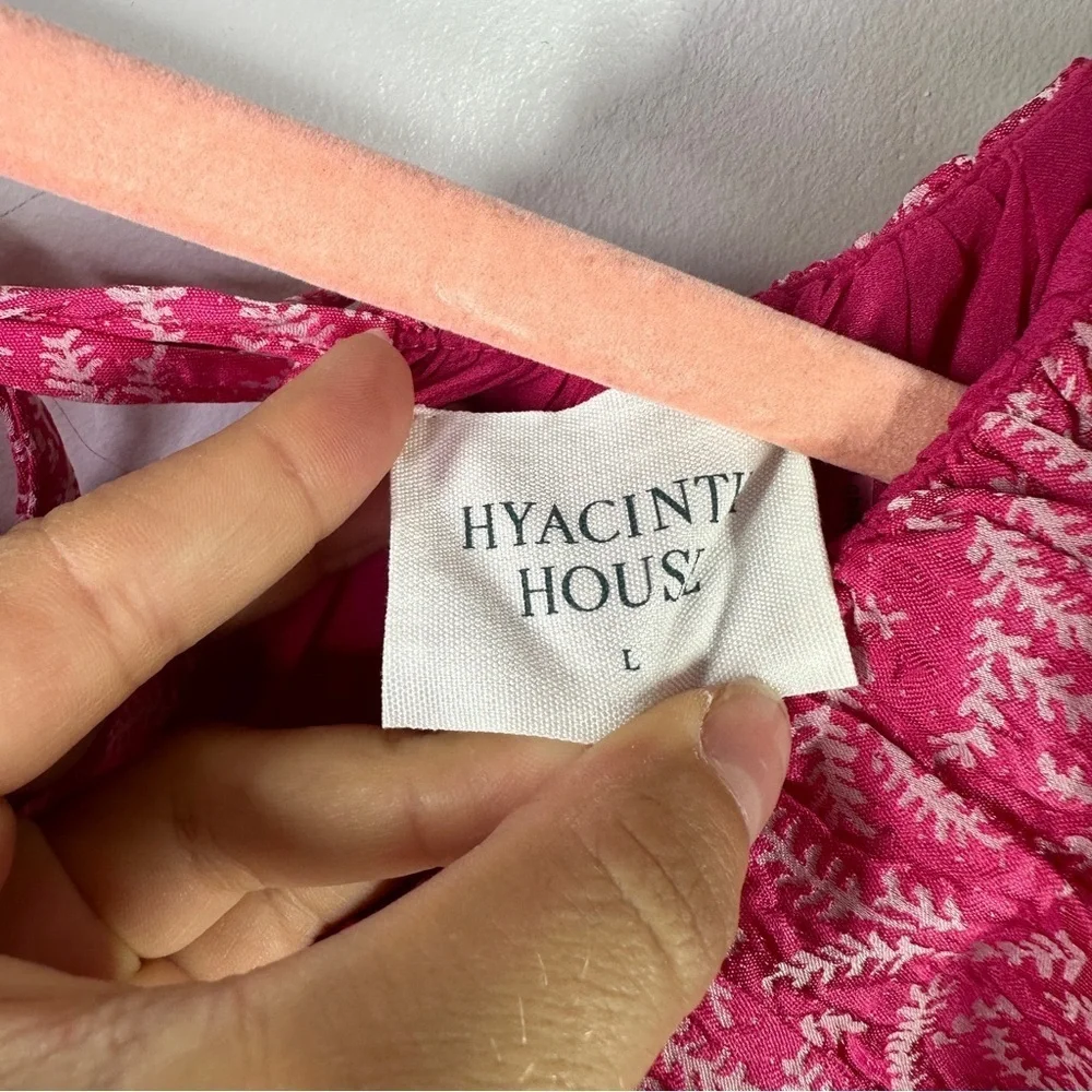 NWT Tuckernuck Hyacinth House Textured Pink Belinda Mini Dress sz L